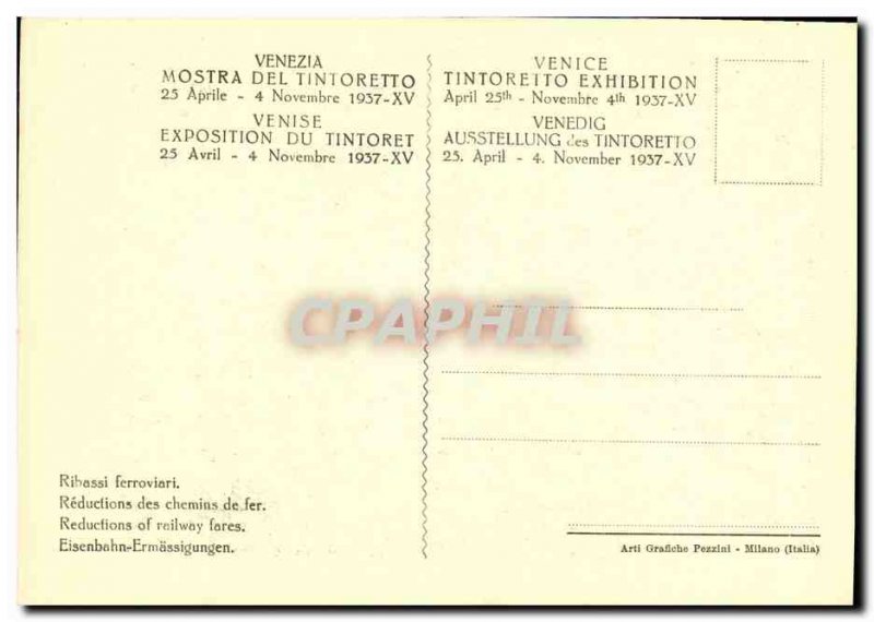 Old Postcard Mostra Del Tintoretto Venezia Deposizione