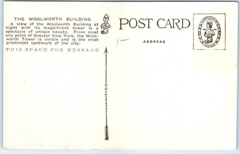 Postcard Highest Building In The World, Woolworth Building - New York City, N.Y. 