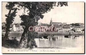 Old Postcard Douarnenez Treboul Le Port and Bourg