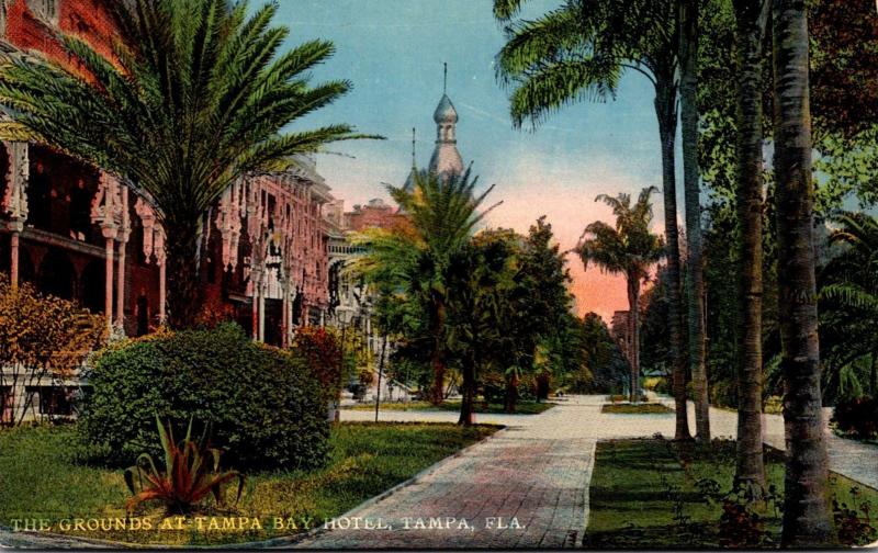 Florida Tampa The Grounds At Tampa Bay Hotel 1918 Curteich