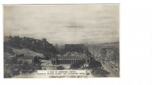 Real Photo British PC - Edinburgh Castle/Princes St/Caledonian Hotel - Unused