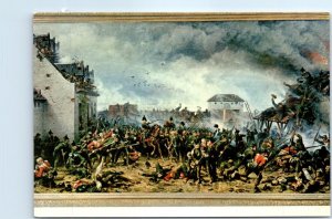 Postcard - The French, attack the Haie Sainte Farm - Belgium