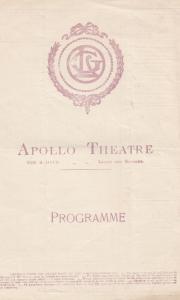 Be Careful Baby Comedy Nicholas Nickleby Old Apollo Theatre Programme