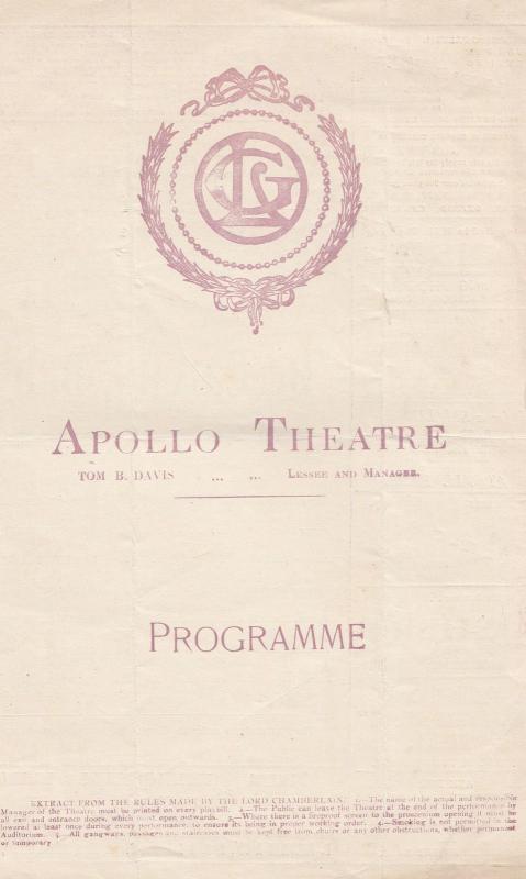 Be Careful Baby Comedy Nicholas Nickleby Old Apollo Theatre Programme