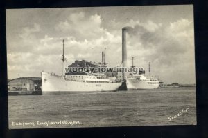 f1893 - Danish DFDS Ferry - Parkeston - postcard in Esbjerg