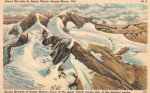 Vintage Postcard Sierra Nevada de Santa Marta Col. Snow Covers Highest Peak NE