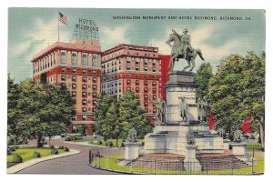 Richmond, VA - Washington Monument and Hotel Richmond