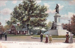 Rhode Island Providence Betsy Willims Cottage And Roger Williams Statue Roger...