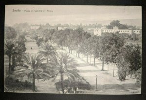 Mint Vintage Sevilla Spain Paseo de Catalina de Rivera Real Picture Postcard