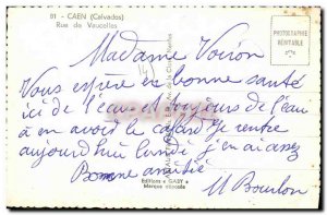 Postcard Moderne Caen Rue Vaucelles