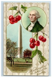 c.1910 Winsch Back George Washington Monument Cherries Vintage Postcard F51 