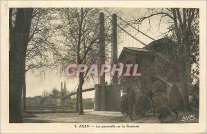 Old Postcard Masqueraded the Agen on the Garonne