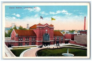 Lexington Kentucky Postcard Union Station Exterior Building 1920 Vintage Antique