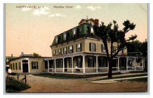 Wardles Hotel Amityville Long Island NY New York UNP Unused DB Postcard V17