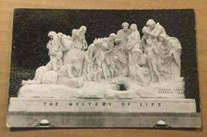 UNUSED RPPC POSTCARD THE MYSTERY OF LIFE, FOREST LAWN MEM PARK, GLENDALE CAL.