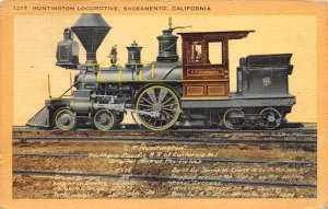 Huntington locomotive Sacramento, CA, USA Railroad, Misc. 1946 