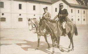 Italian Soldiers on Horseback Real Photo Postcard