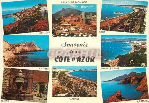 Modern Postcard Souvenir of the French Riviera Palace Menton Monaco Nice Anti...