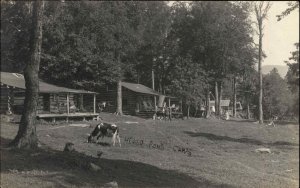 Jackman Maine ME Heald Pond Camps c1915 Real Photo Postcard