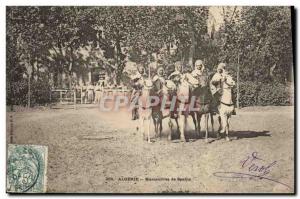 Old Postcard Militaria Algeria Spahis Laborers