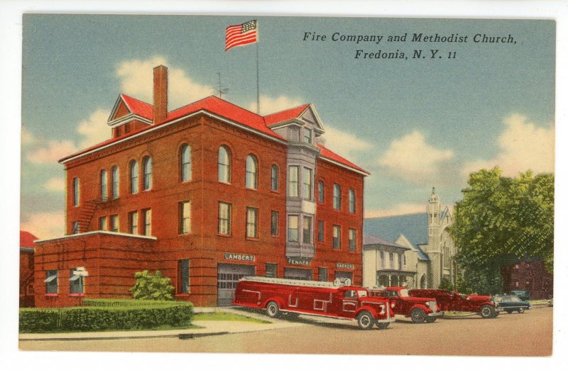 NY - Fredonia. Fire Dept. & Apparatus ca 1951