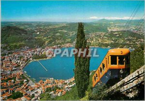Postcard Modern funicular Como brunate