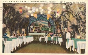 Vintage Postcard 1947 View of The Cavern Cafe Nogales Sonora Mexico MX