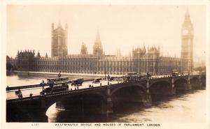 uk14201 westminster bridge and houses of parliament  london real photo uk