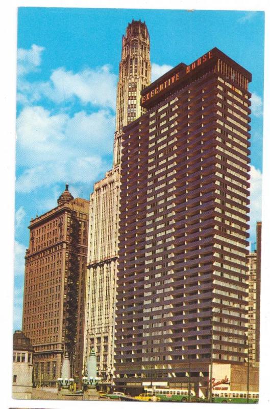 Chicago Executive House Hotel 2 Vintage Illinois Hotel Postcards