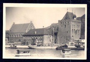 Fishing Docks & Tower Bergen Norway RPPC Unused c1920s