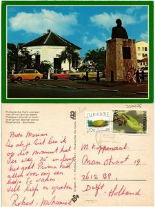 CPM SURINAME-Paramaribo-Protestan Church-Simon Bolivar statue (330236)