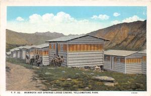 D66/ Yellowstone National Park Postcard c1910 Bloom82 Mammoth Hot Springs Cabins