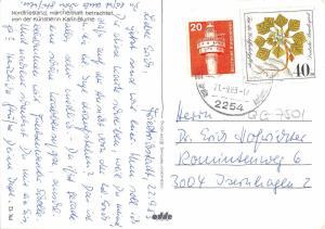 GG7501 nordfriesland marchenhaft betrachtet postcard painting   germany