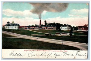 1908 Bird's Eye View Of National Soldiers Home Johnson City TN Antique Postcard
