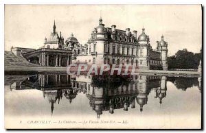 Old Postcard Chantilly Chateau La Facade North East