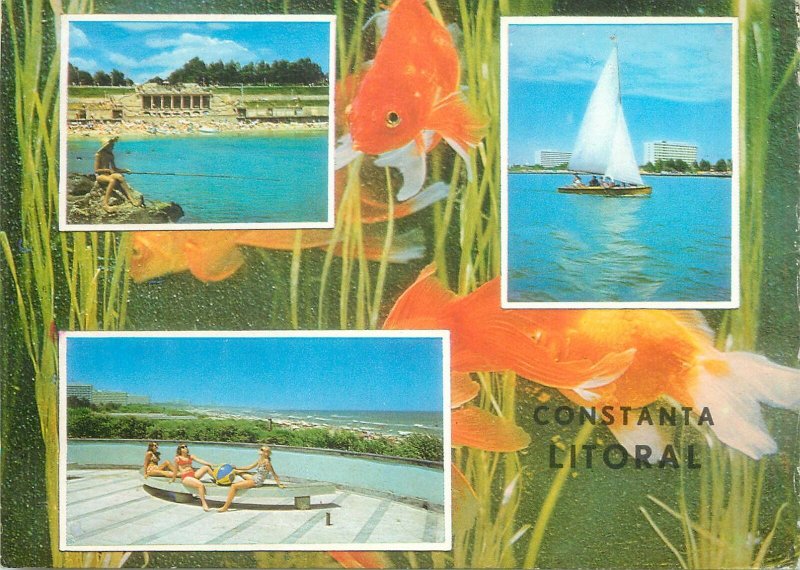 Postcard Romania RPR Black Sea Constanta multi view