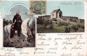 RETRATO de MAXIMILIANO~CAPILLA en MEMORIAL QUERSTARO MEXICO POSTCARD 1920s