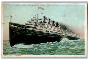 1924 Steamer Seeandbee, 510 Staterooms, Buffalo New York NY Phostint Postcard