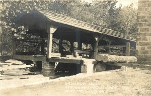 1930s  Mitchell Indiana Sashsaw Lumber Sawmill Logging Postcard RPPC 24-11772