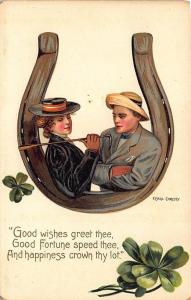 Raphael Tuck Series 2769 Good Luck F. Earl Christy Poem Horseshoe Postcard 2