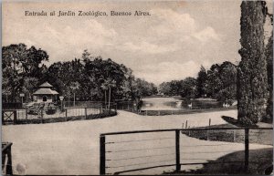 Argentina Buenos Aires Entrada al Jardin Zoologico Vintage Postcard C139