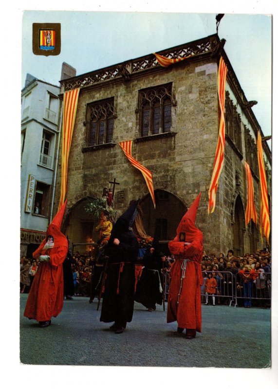 Men in Red and Black Hoods, Lumiere et Couleurs du Roussillon, France