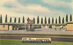 1940s El Don Motel COLUMBIA MISSOURI Linen Thomas postcard 1127