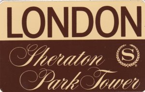 England London Sheraton Park Tower Vintage Luggage Label lbl0245