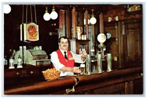 The Utica Club Brewery Tour Beer Bartender Utica New York NY Vintage Postcard