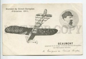 438727 FRANCE 1911 year aviation history Beaumont on monoplan Bleriot Old