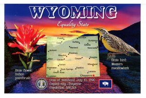 WY - Wyoming Map & Highlights   (continental size)
