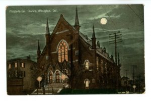 DE - Wilmington. Presbyterian Church by Night ca 1909