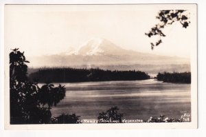 RPPC: Mount Rainier from Lake Washington Ellis #968, mint (PC1052)