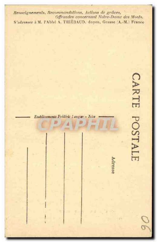 Old Postcard Notre Dame Des Monts